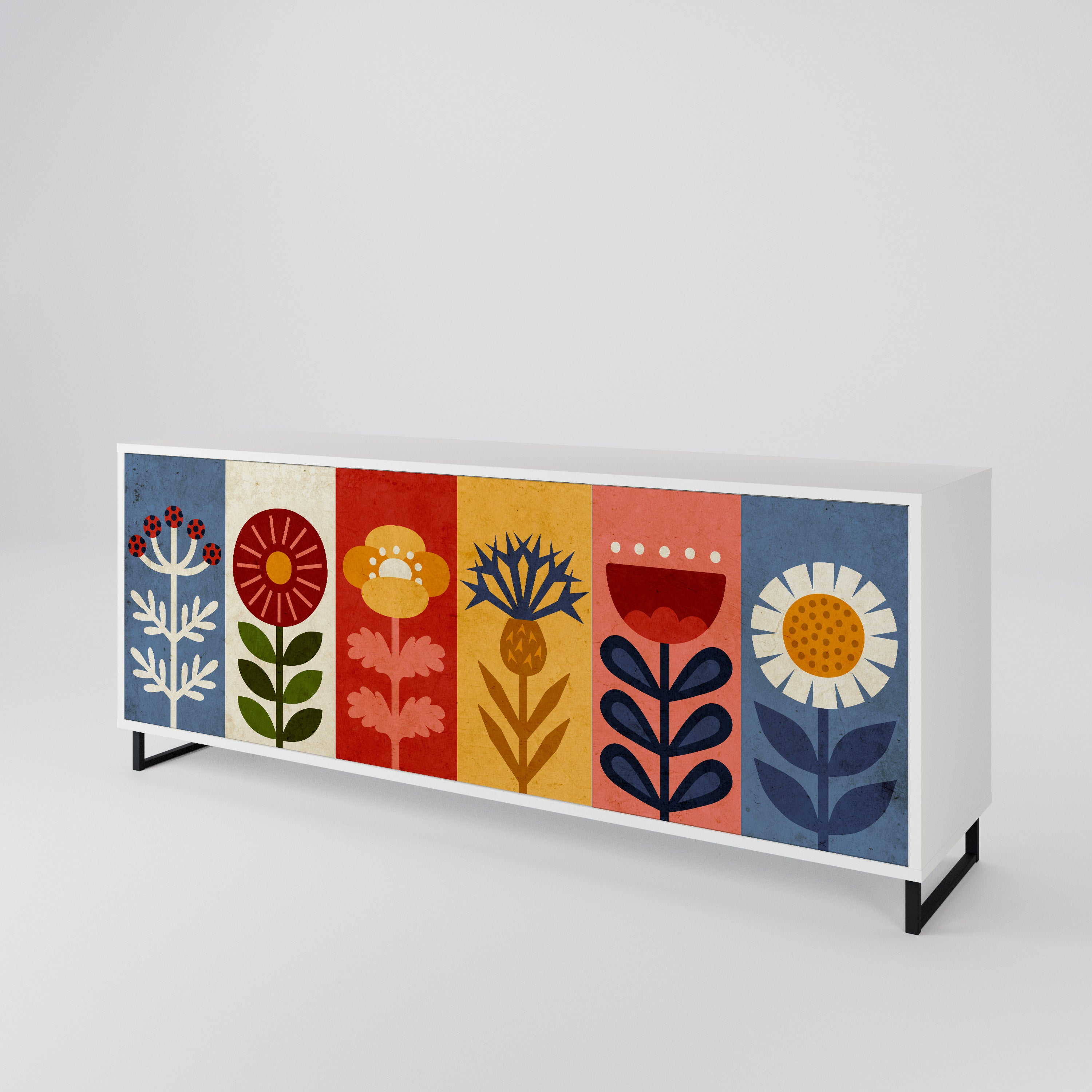 SCANDIC FLOWERET Aparador de 3 Portas