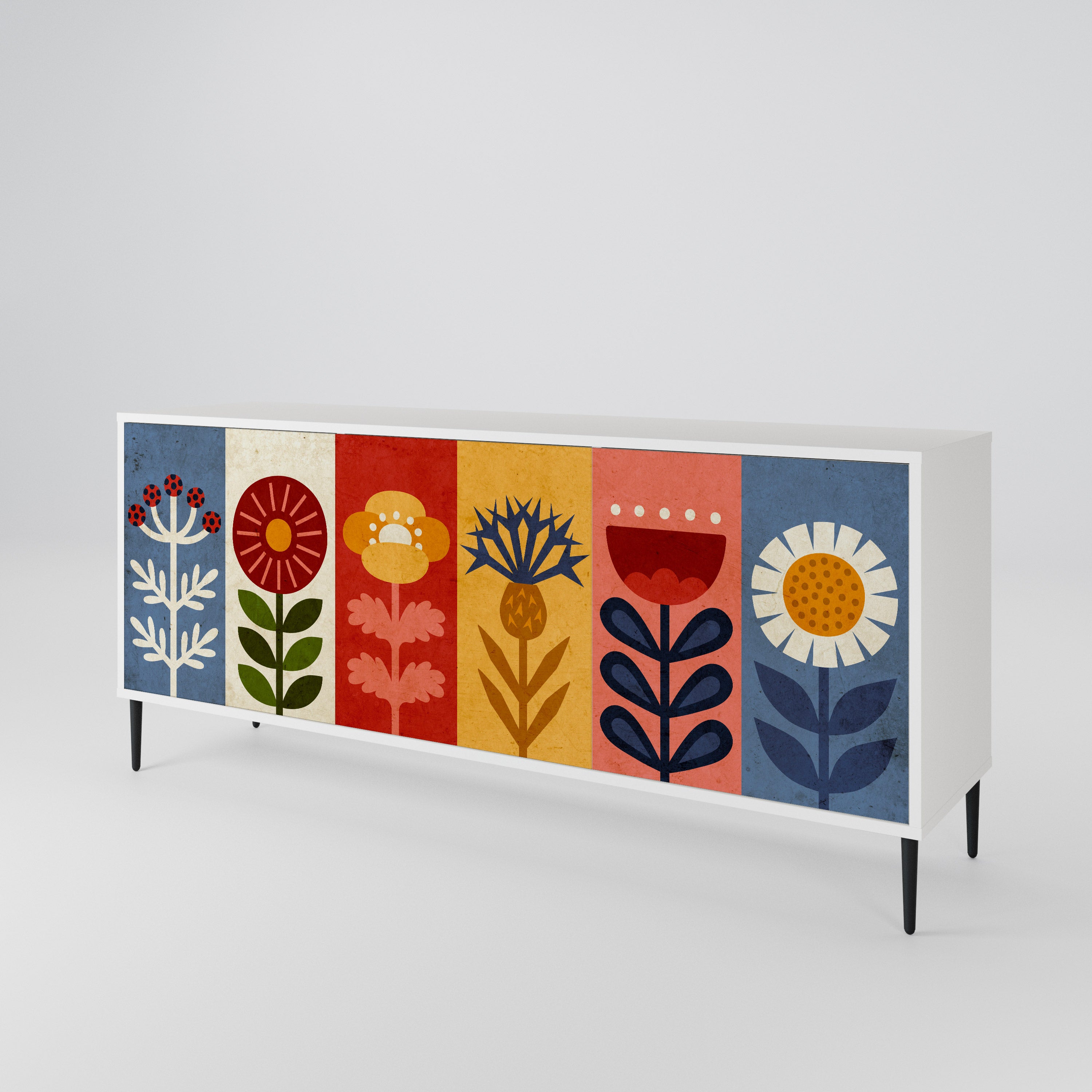 SCANDIC FLOWERET Aparador de 3 Portas