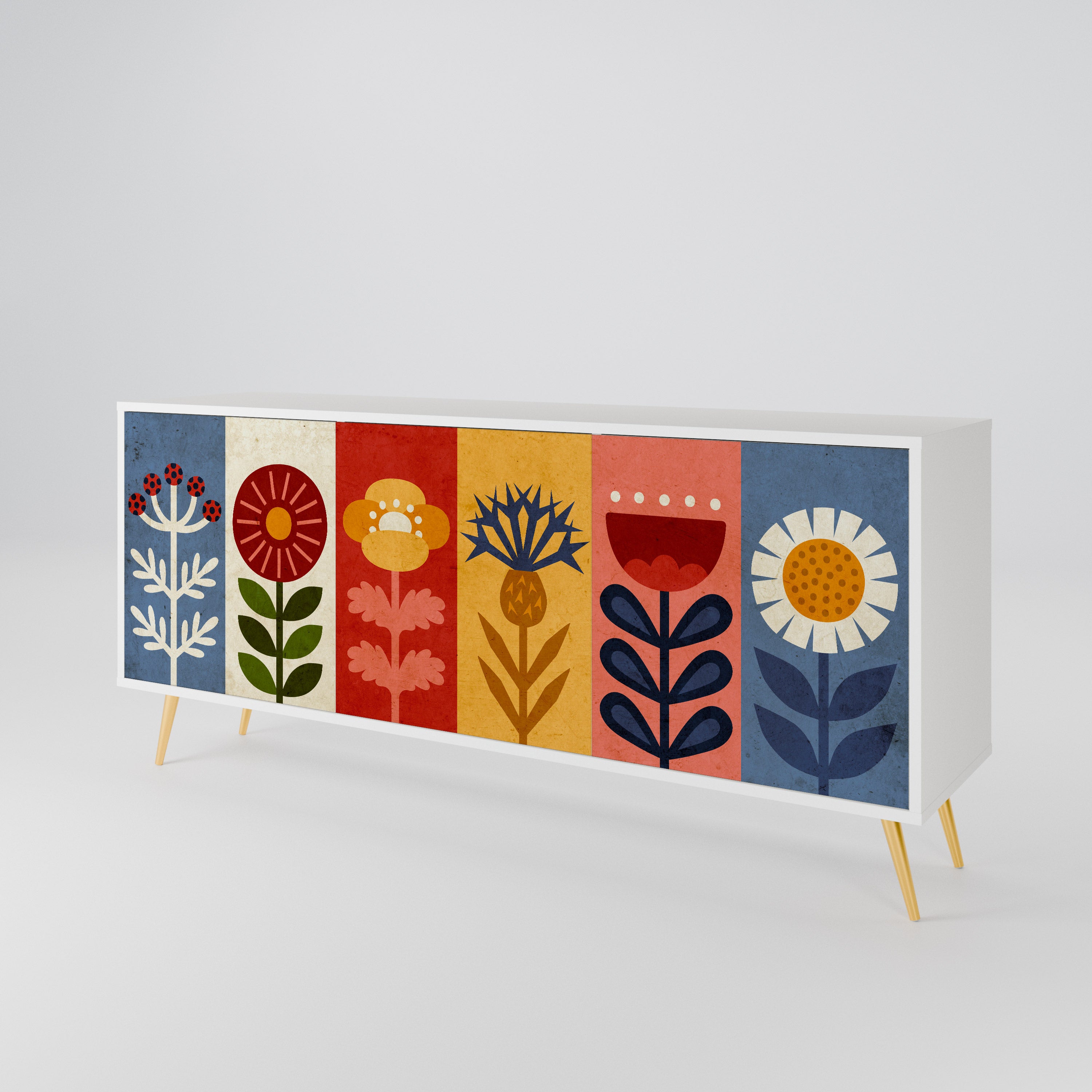 SCANDIC FLOWERET Aparador de 3 Portas