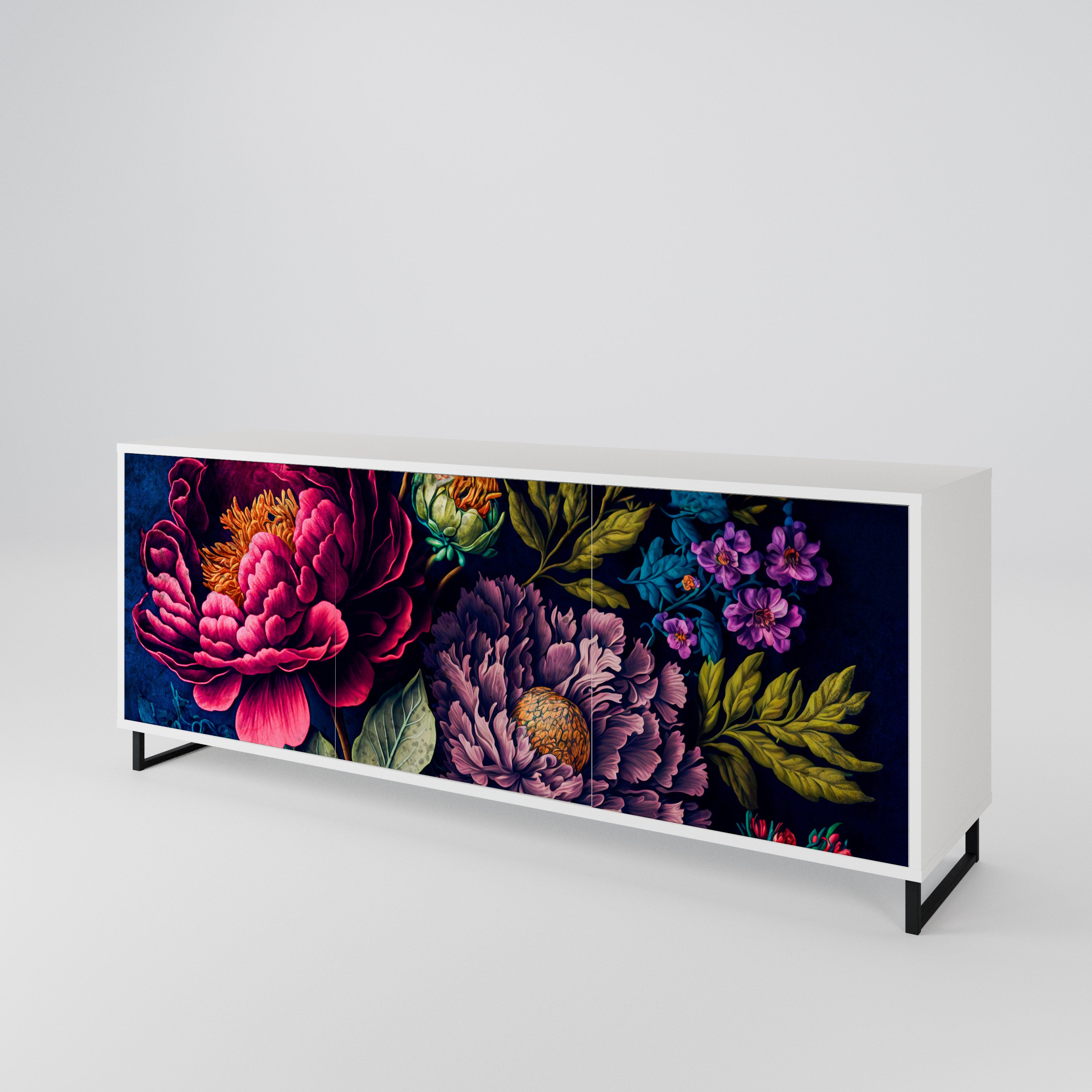 BLOOMING ELEGANCE Aparador de 3 Portas