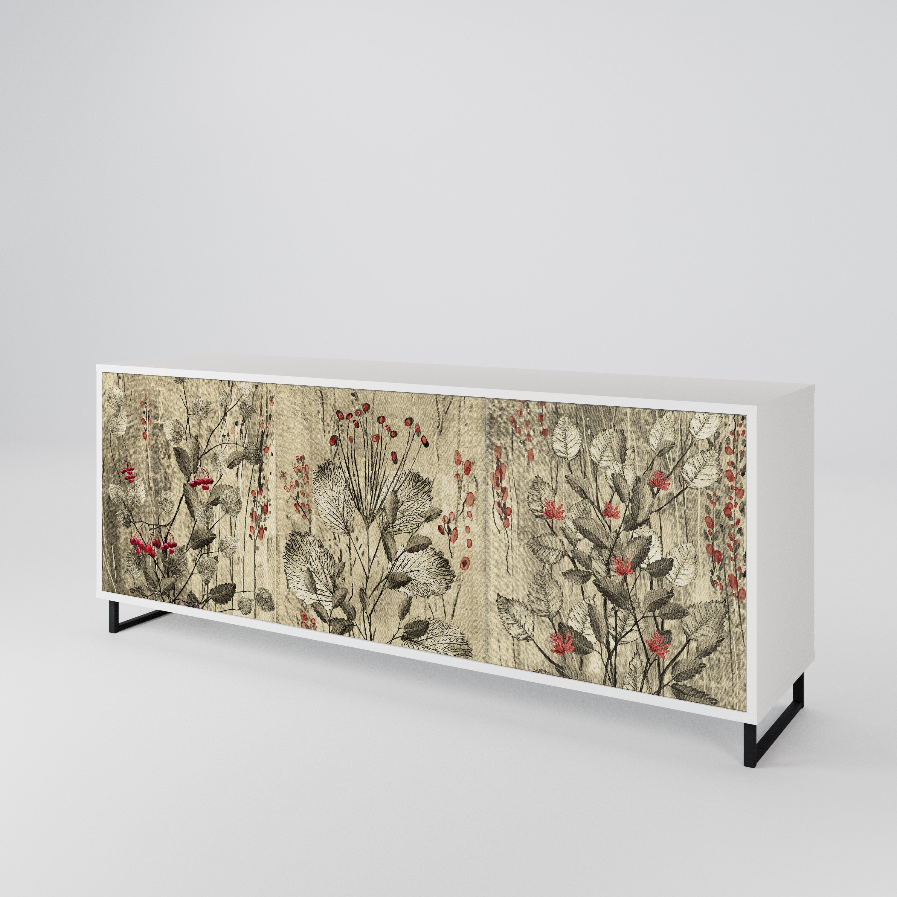 HERBAL GRACE 3-Door Sideboard