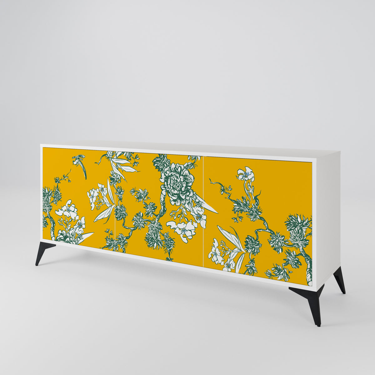 YELLOW CHINOISERIE Aparador de 3 Portas