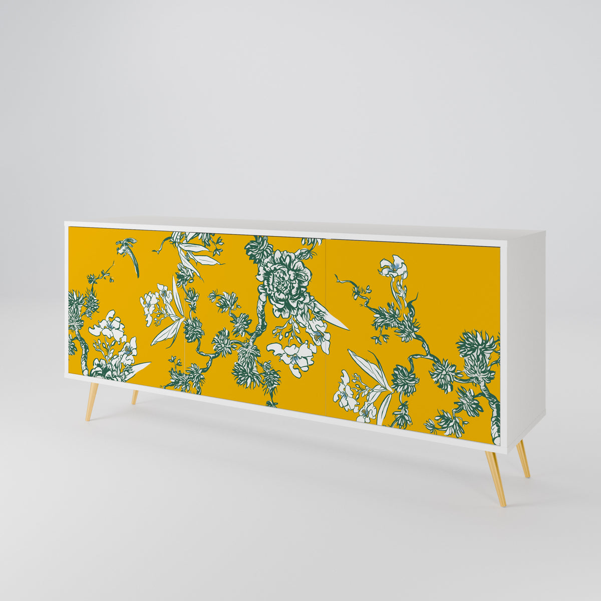 YELLOW CHINOISERIE Aparador de 3 Portas