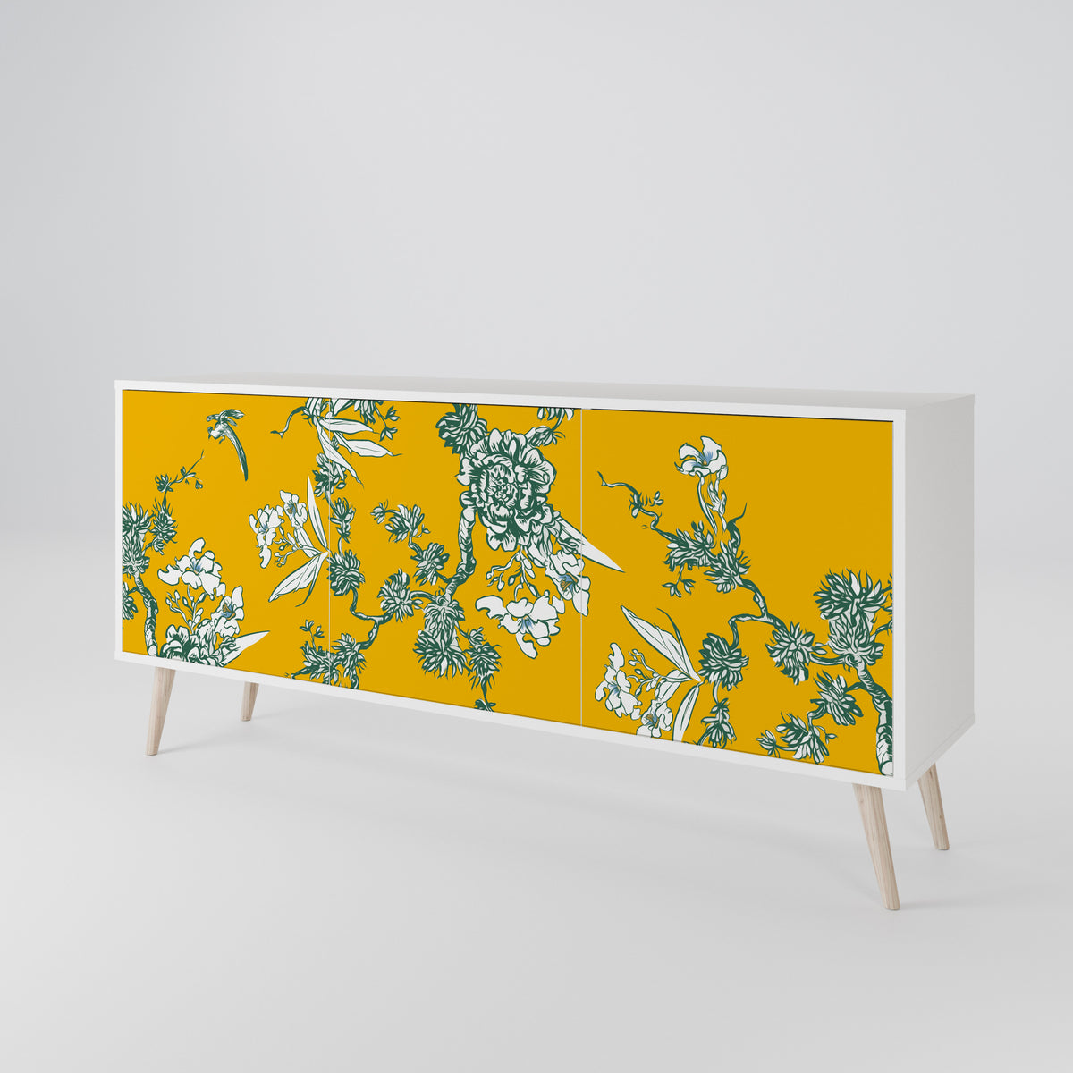 YELLOW CHINOISERIE Aparador de 3 Portas
