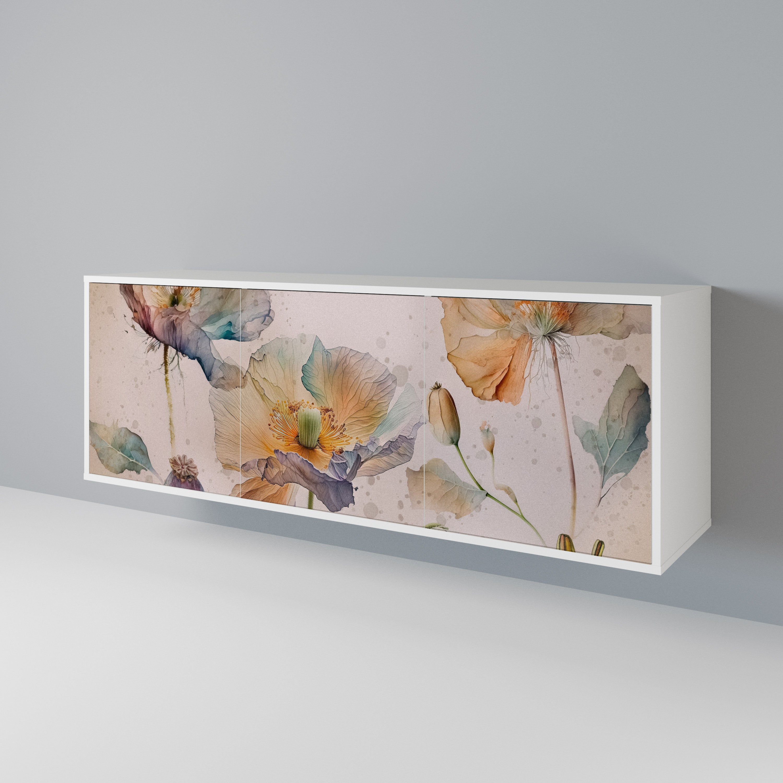 SOFTEN POPPY 3-Door Sideboard