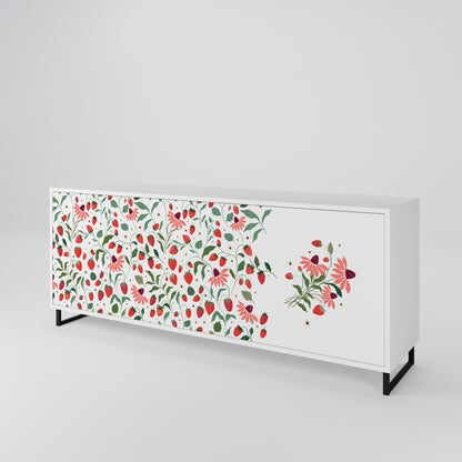 FLOWERS AND STRAWBERRIES 3-Door Sideboard
