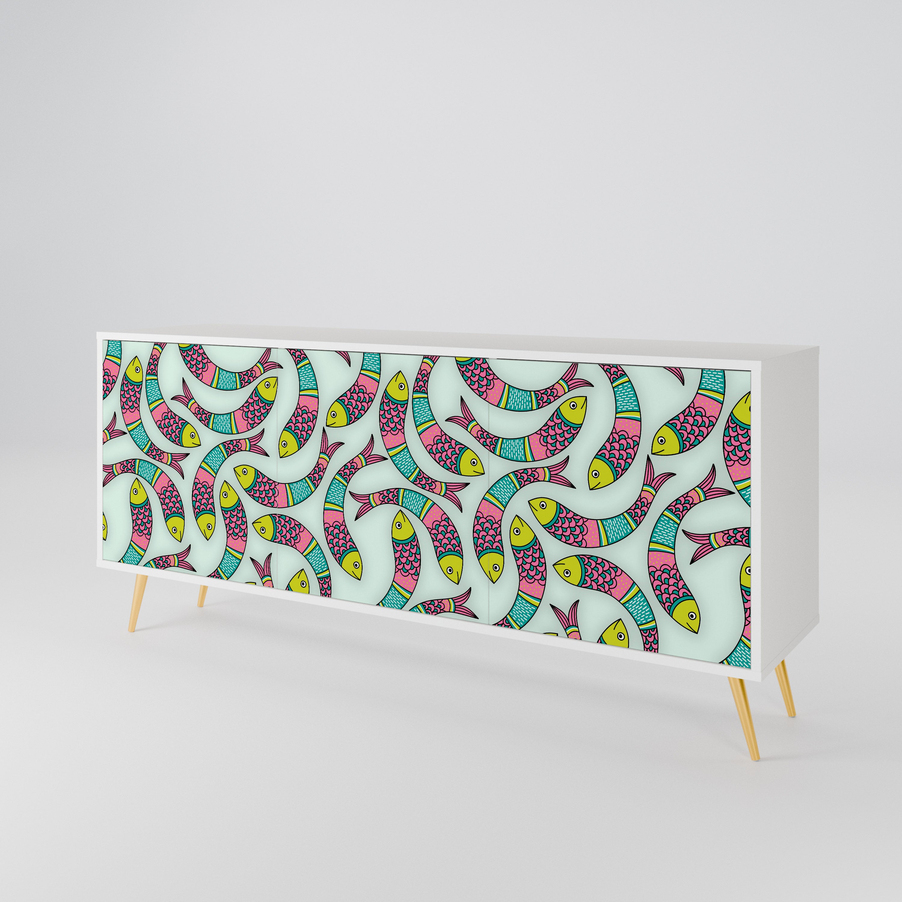 INDIAN FISH 3-Door Sideboard