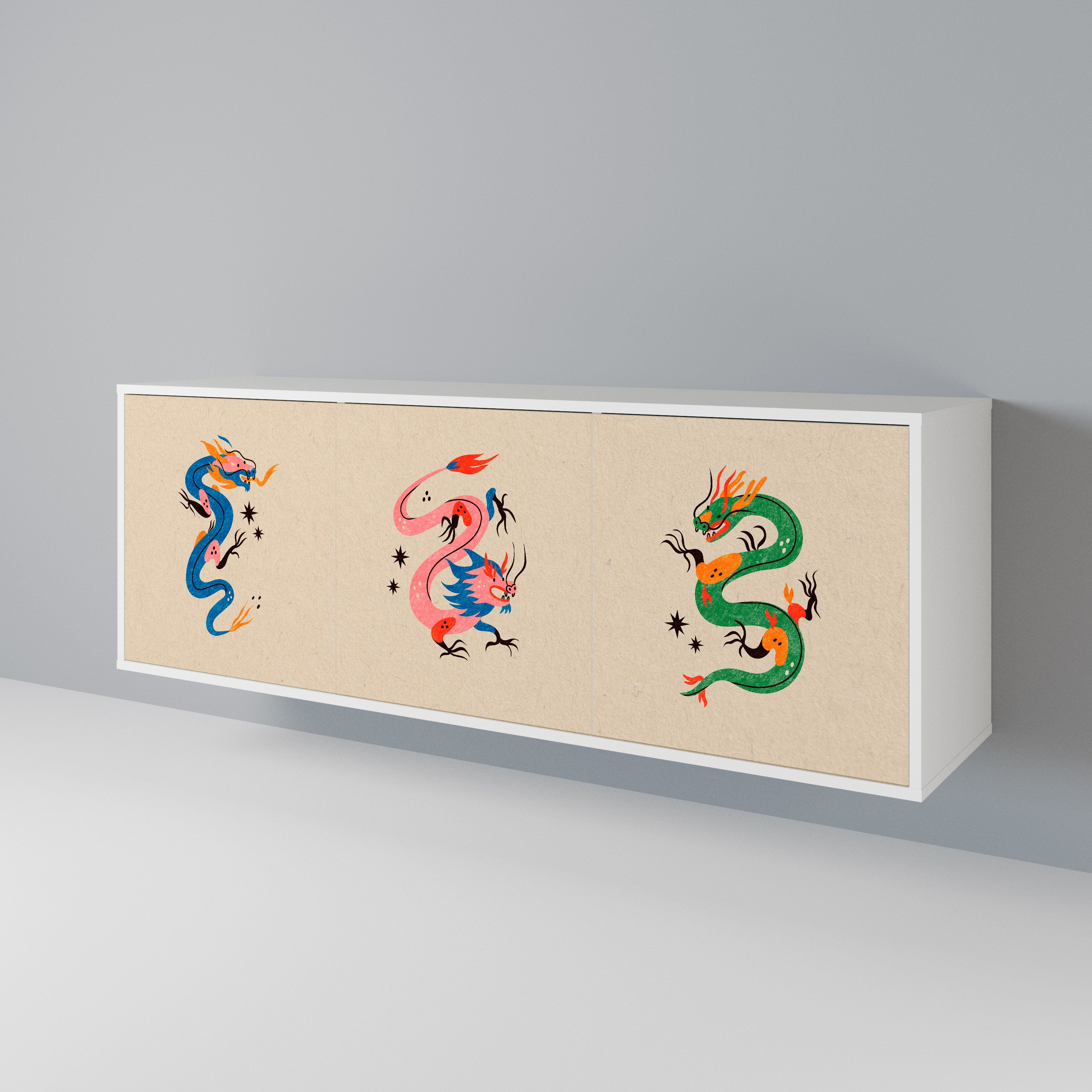 MYTHOLOGICAL CREATURES Aparador de 3 Portas