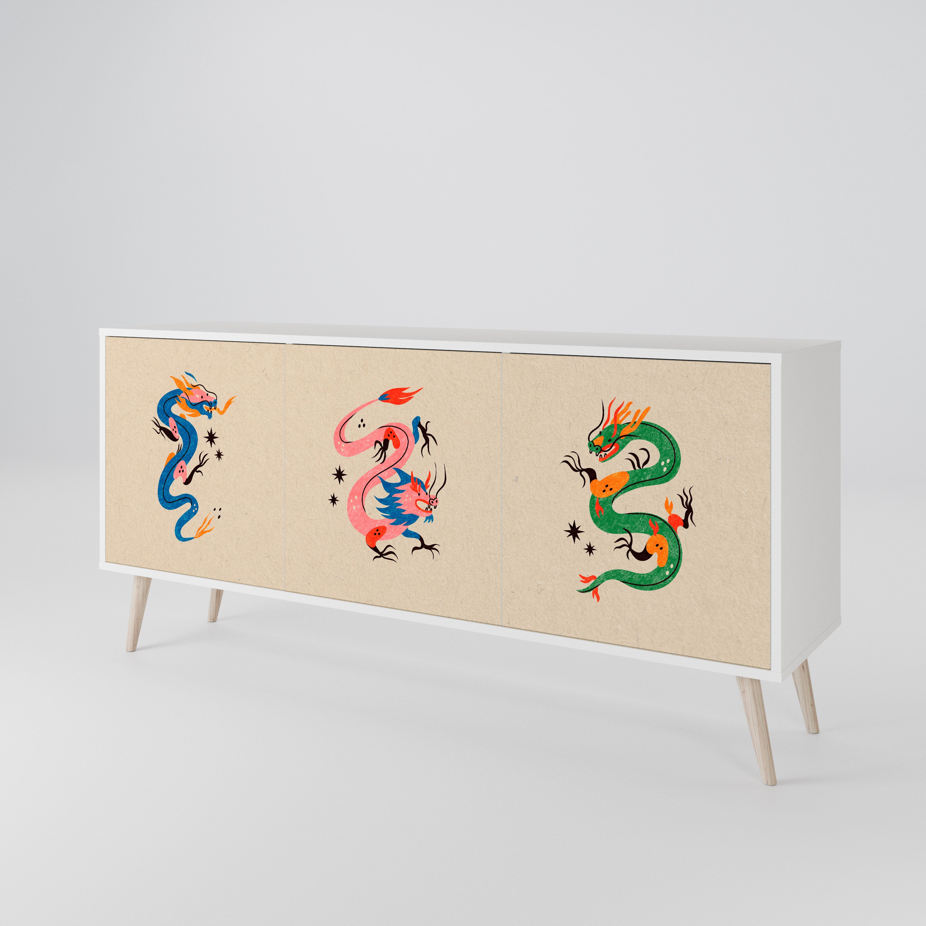 MYTHOLOGICAL CREATURES Aparador de 3 Portas