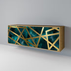 THE LABYRINTH OF GOLD Aparador de 3 Portas em Efeito Carvalho