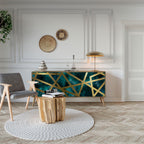 THE LABYRINTH OF GOLD Aparador de 3 Portas em Efeito Carvalho