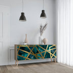 THE LABYRINTH OF GOLD Aparador de 3 Portas em Efeito Carvalho