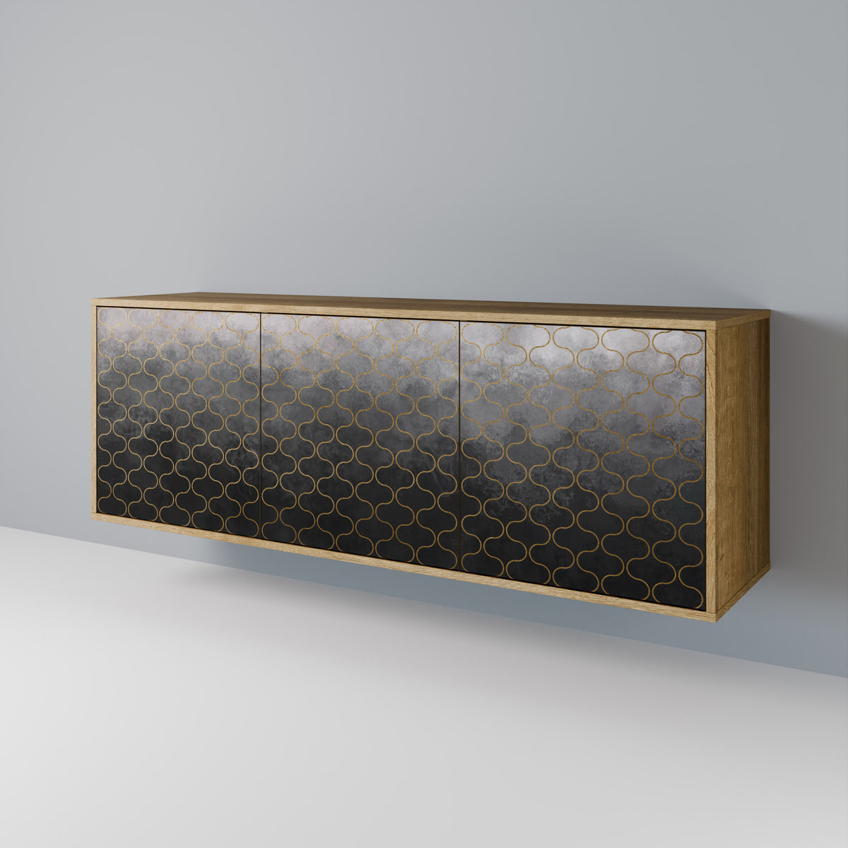 TESSELATED GRAYISH Aparador de 3 Portas