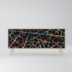 POLYGON VERVE Aparador de 3 Portas em Efeito Carvalho