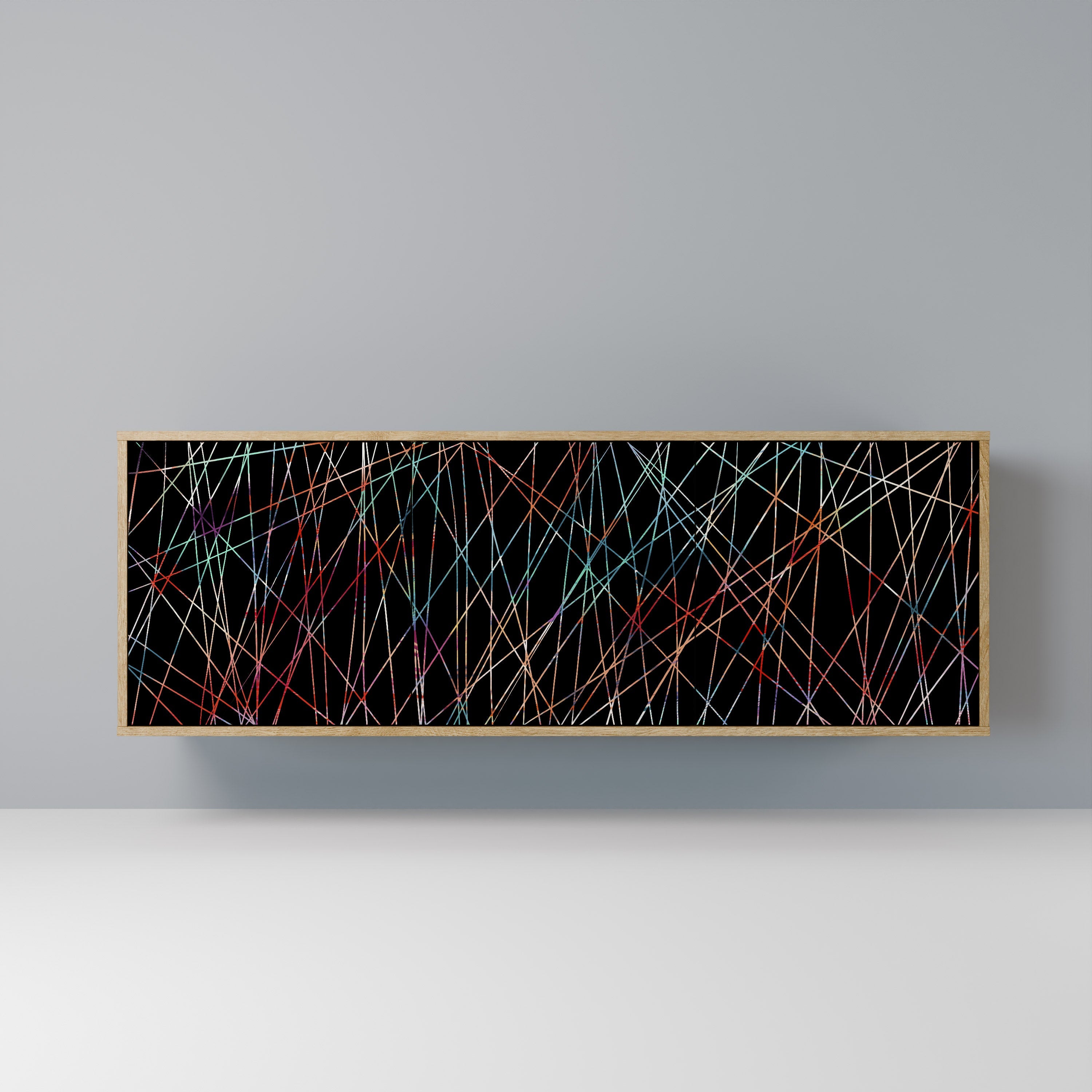 LUMINOUS SNARE Aparador de 3 Portas em Efeito Carvalho