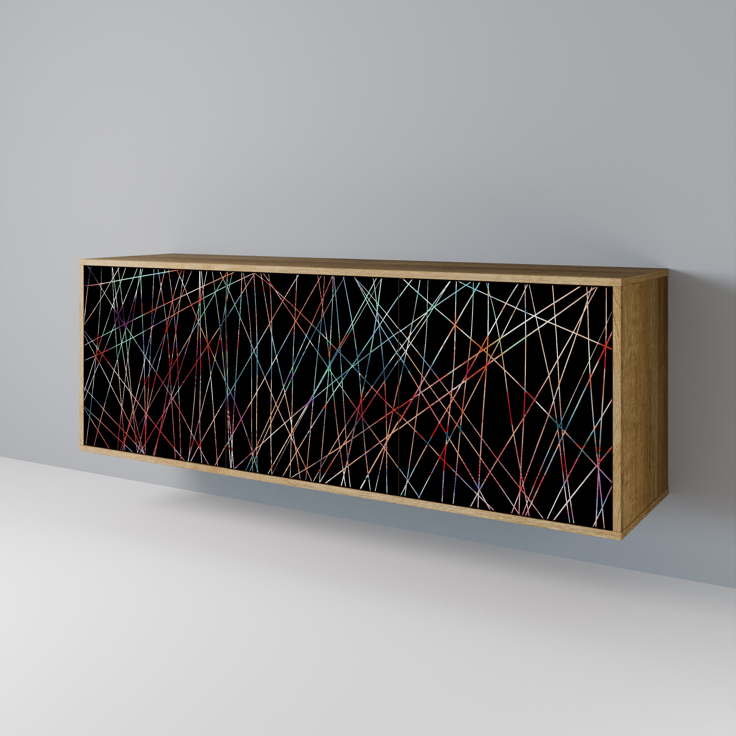 LUMINOUS SNARE 3-Door Sideboard in Oak Effect