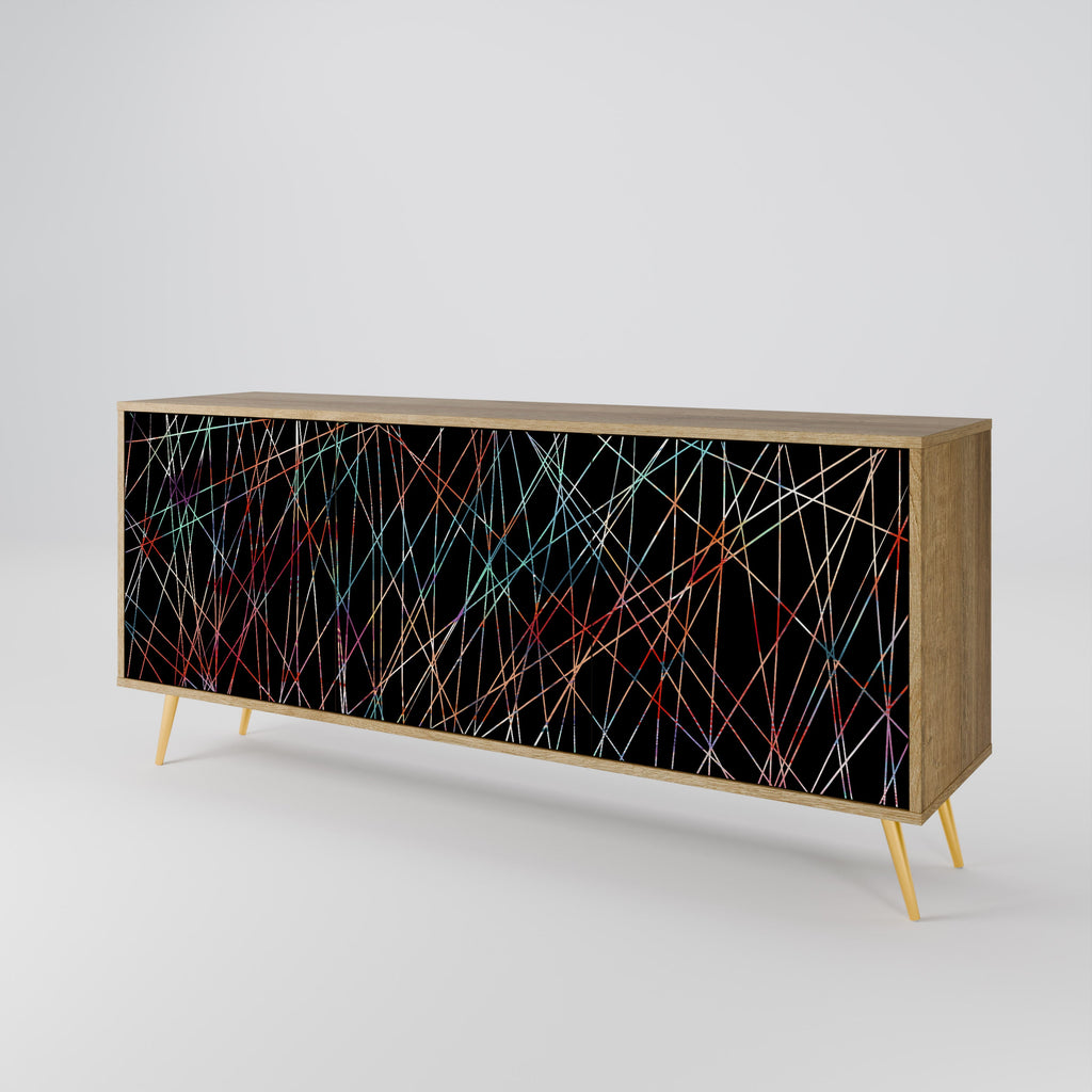 LUMINOUS SNARE 3-Door Sideboard in Oak Effect