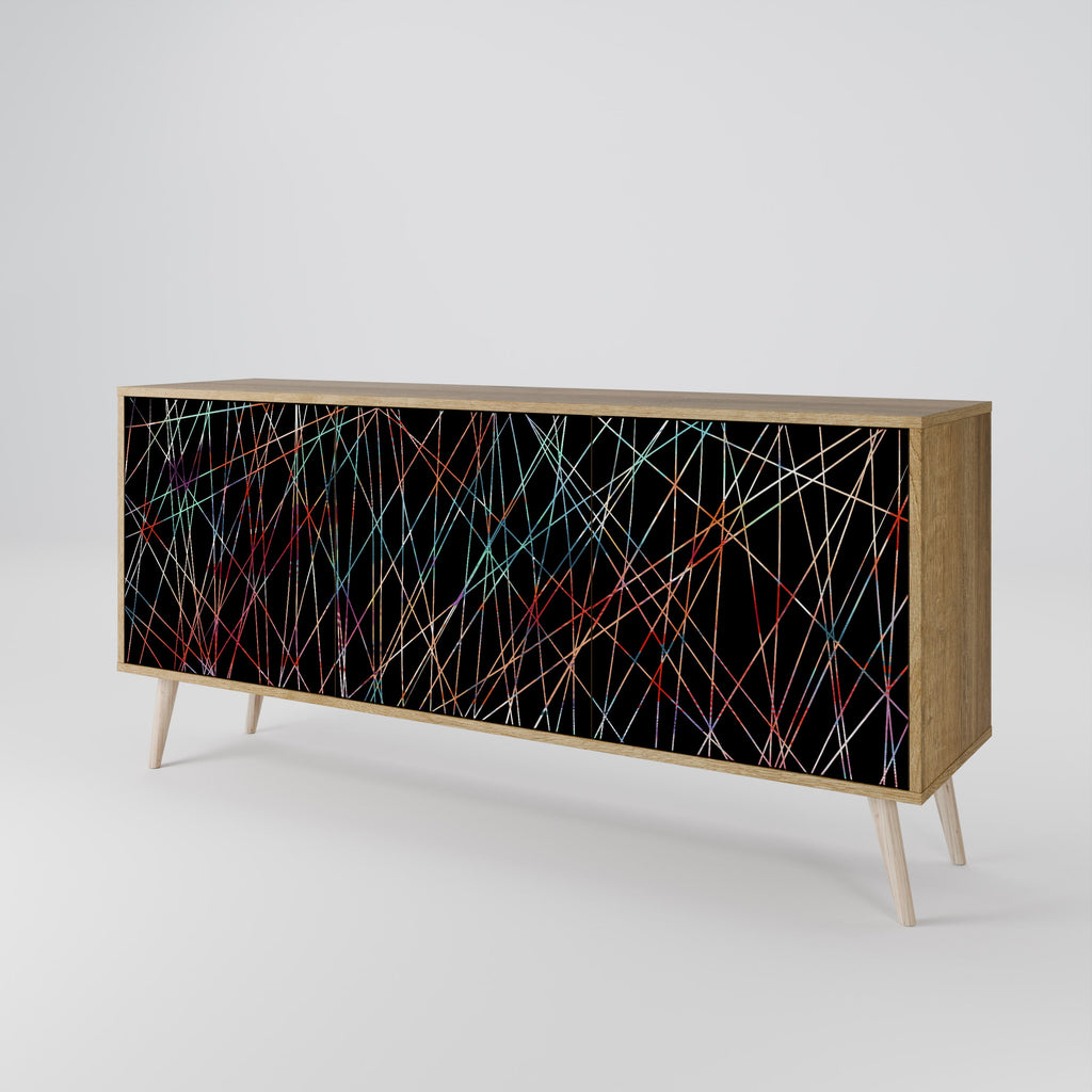 LUMINOUS SNARE 3-Door Sideboard in Oak Effect