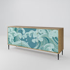 ASIAN SWAY 3-Door Sideboard in Oak Effect