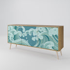 ASIAN SWAY 3-Door Sideboard in Oak Effect