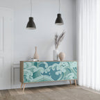 ASIAN SWAY 3-Door Sideboard in Oak Effect