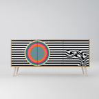 SPECTRA SHOWCASE Aparador de 3 Portas em Efeito Carvalho