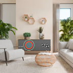 SPECTRA SHOWCASE Aparador de 3 Portas em Efeito Carvalho