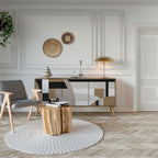 DELICATE MEMENTO Aparador de 3 Portas em Efeito Carvalho