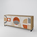 SPACE AROUND Aparador de 3 Portas em Efeito Carvalho