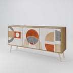 SPACE AROUND Aparador de 3 Portas em Efeito Carvalho