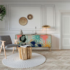 KANAGAWA BEAUTY Aparador de 3 Portas em Efeito Carvalho