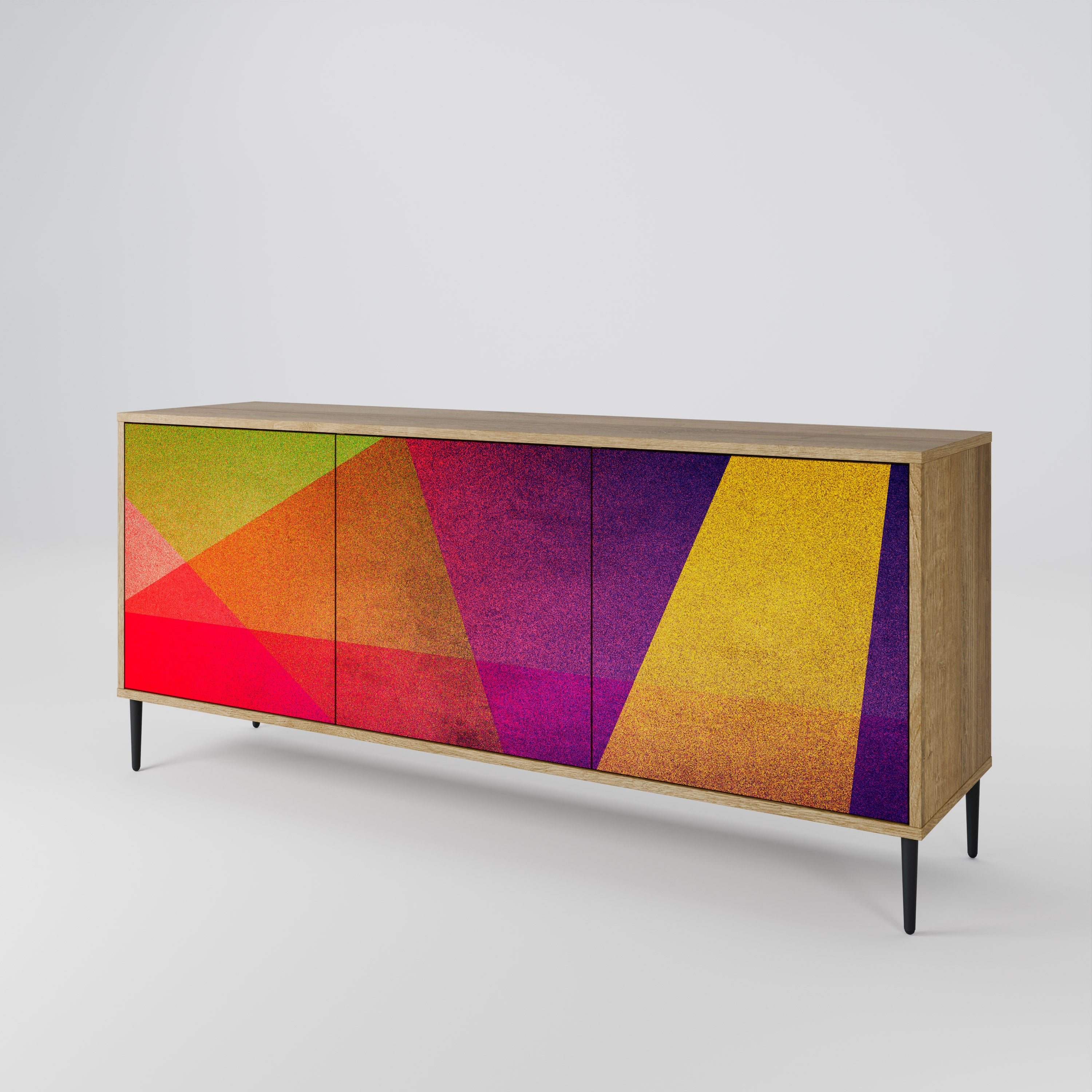 VIVID GEOMETRY 3-Door Sideboard
