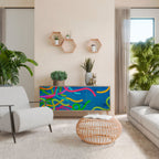 STREAMER TANGLE Aparador de 3 Portas em Efeito Carvalho