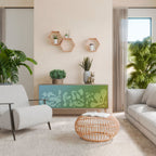 IRREGULAR BLUE Aparador de 3 Portas em Efeito Carvalho