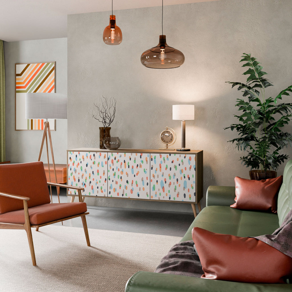 ENERGETIC SPOTS Aparador de 3 Portas em Efeito Carvalho