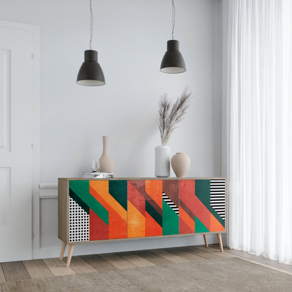 MAKESHIFT ARTISTRY 3-Door Sideboard in Oak Effect