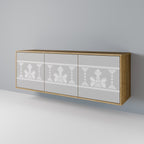 THAI GRAY Aparador de 3 Portas em Efeito Carvalho