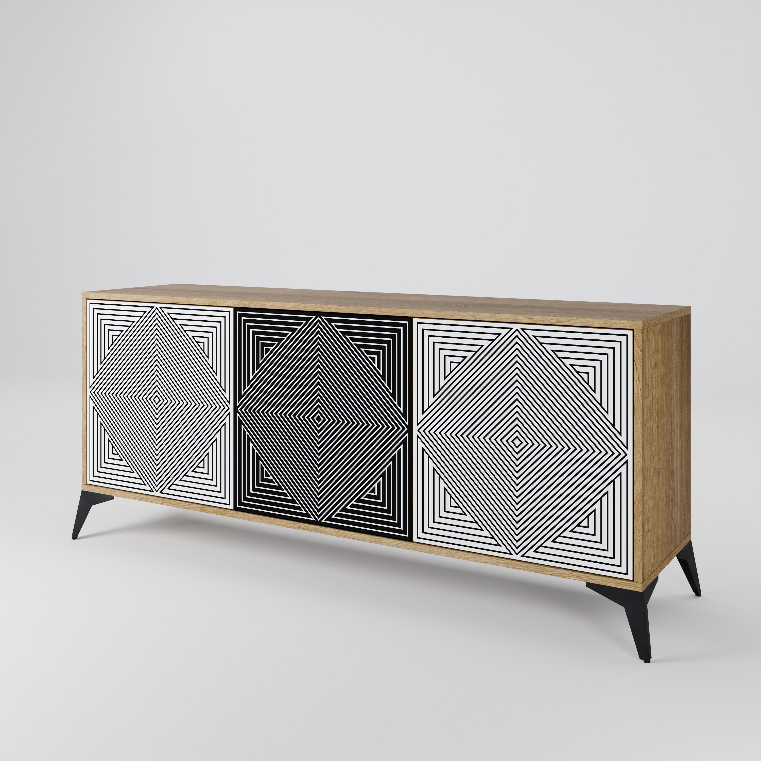 POLYGON ILLUSION Aparador de 3 Portas
