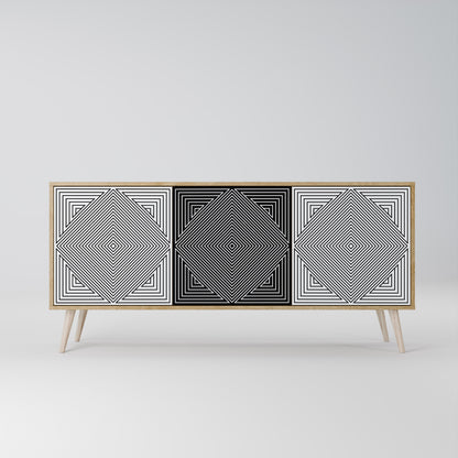 POLYGON ILLUSION 3-Door Sideboard