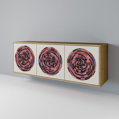 BROWN CIRCLES Aparador de 3 Portas