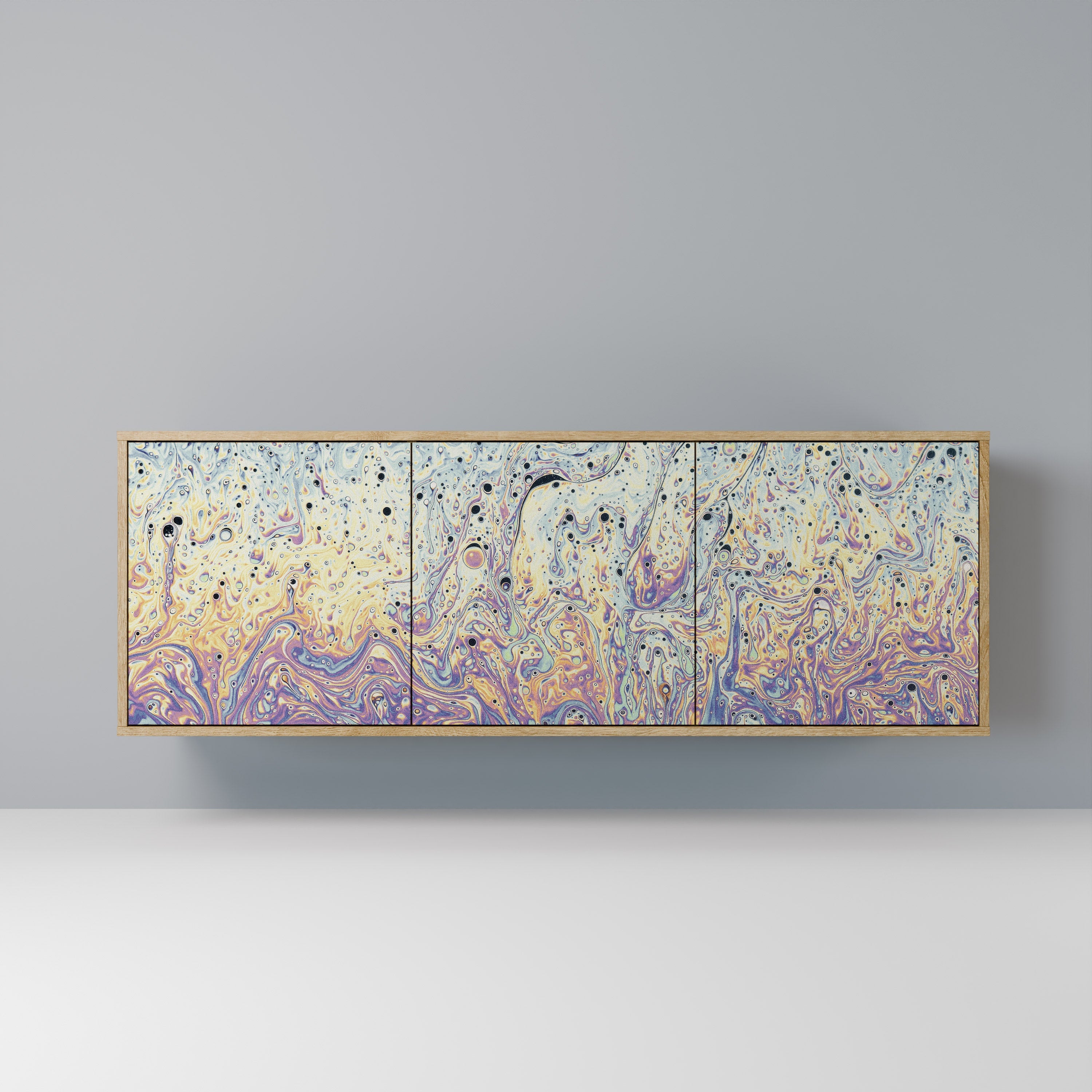 MOSAIC OF COLORS Aparador de 3 Portas em Efeito Carvalho