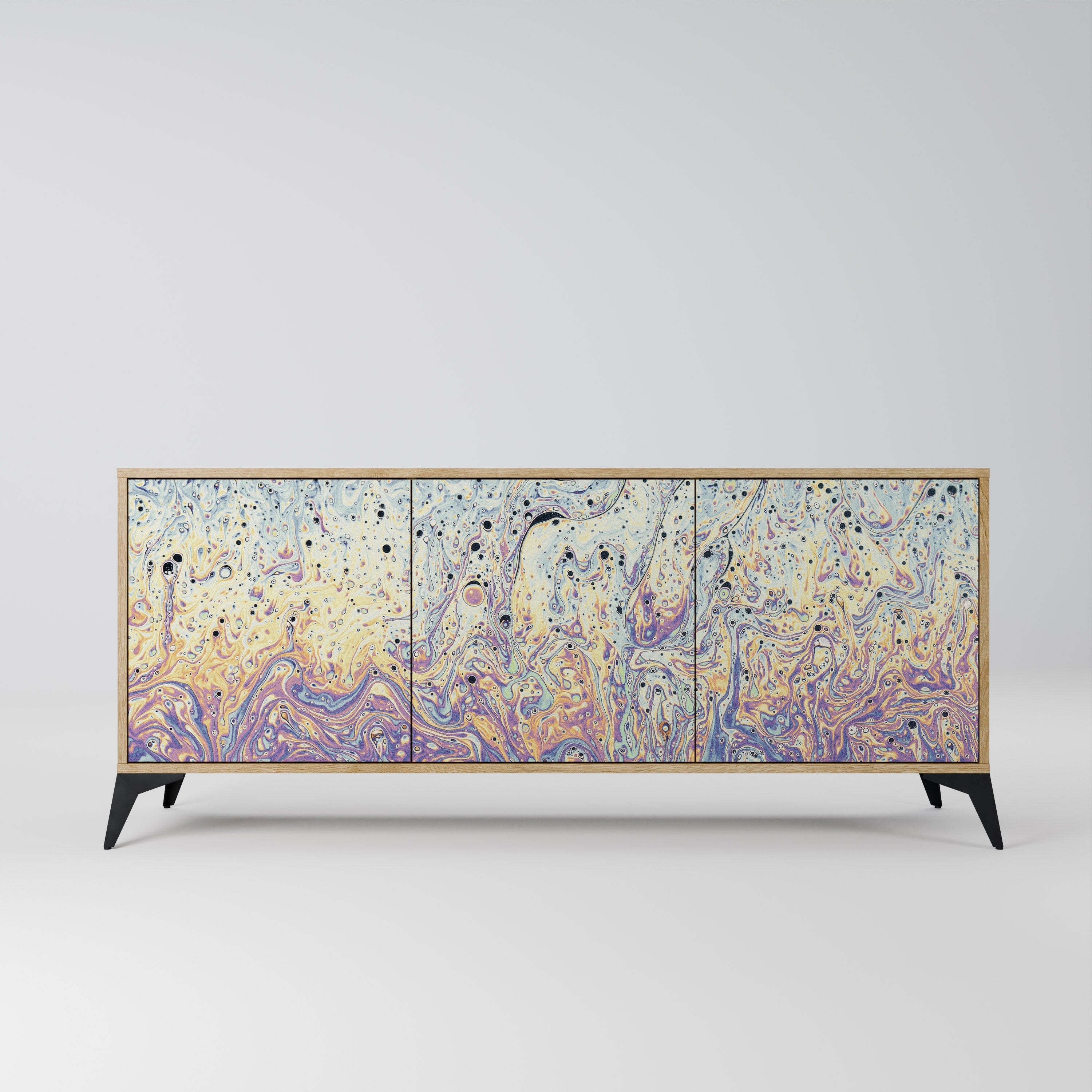 MOSAIC OF COLORS Aparador de 3 Portas em Efeito Carvalho