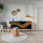 HOLLOW TIME Aparador de 3 Portas em Efeito Carvalho