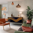 HOLLOW TIME Aparador de 3 Portas em Efeito Carvalho