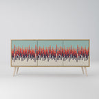 CHROMA CONTOURS Aparador de 3 Portas em Efeito Carvalho