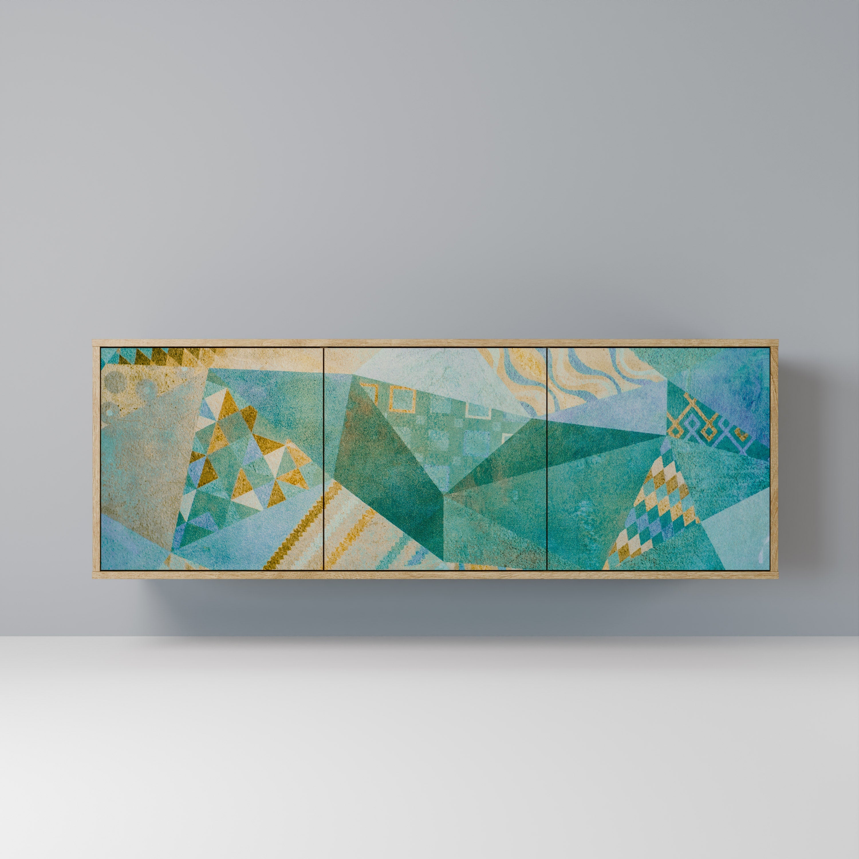 SPECTRUM SPLENDOR Aparador de 3 Portas em Efeito Carvalho