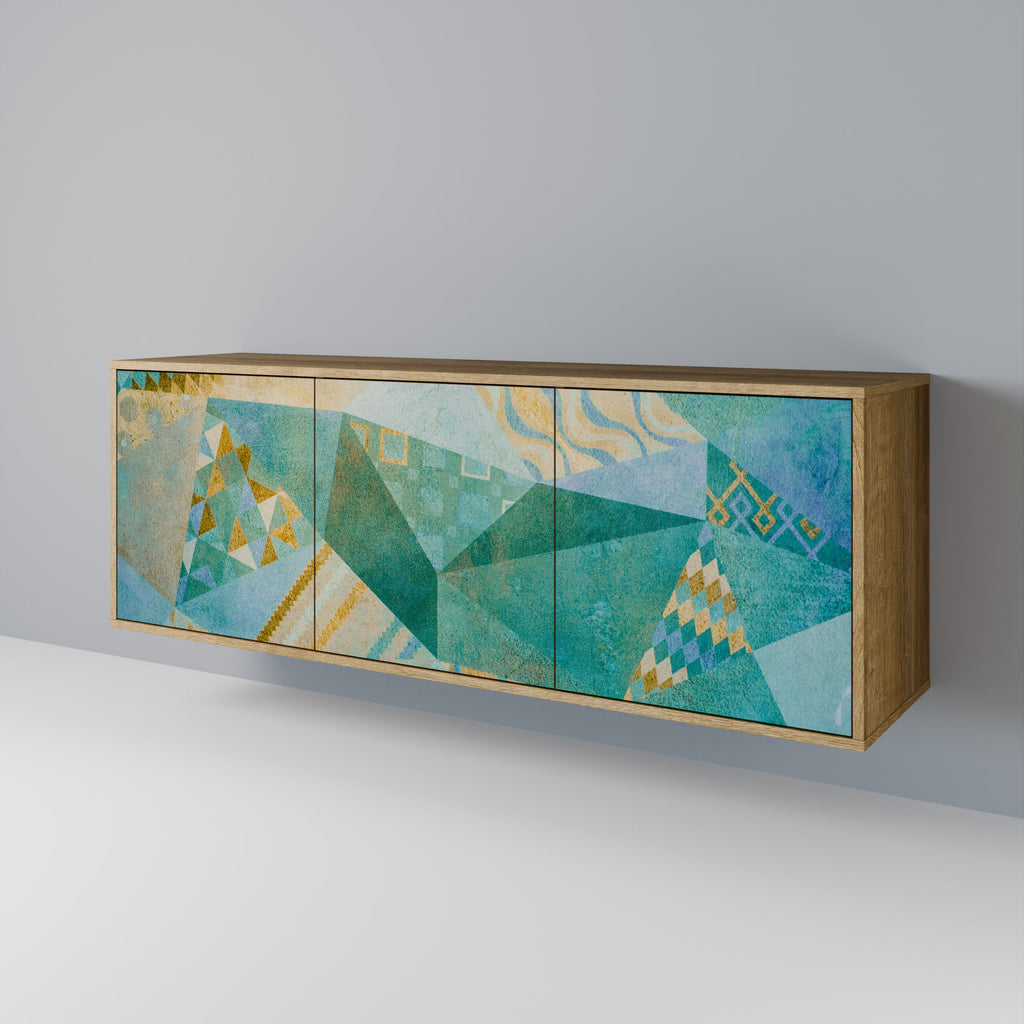 SPECTRUM SPLENDOR Aparador de 3 Portas em Efeito Carvalho