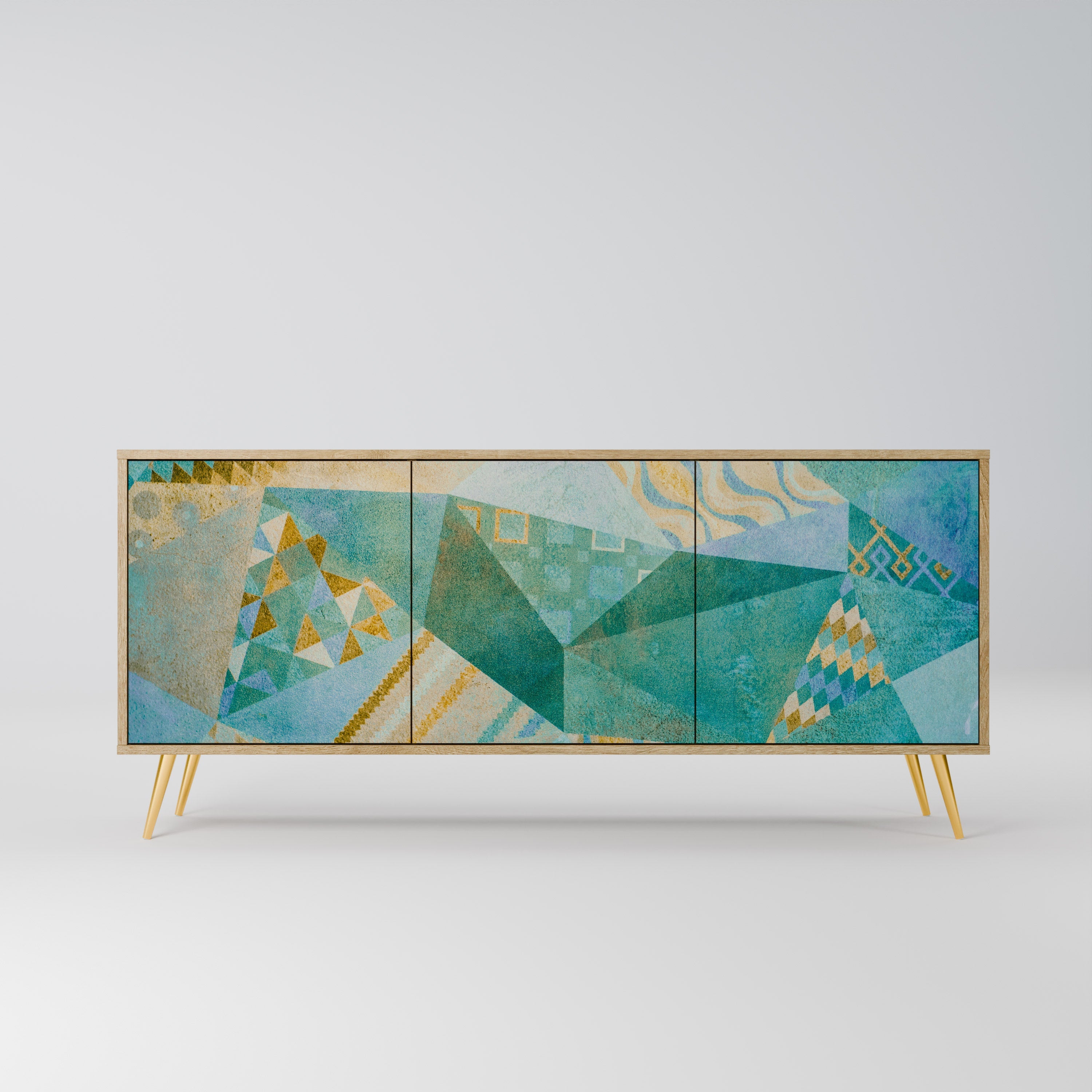 SPECTRUM SPLENDOR Aparador de 3 Portas em Efeito Carvalho