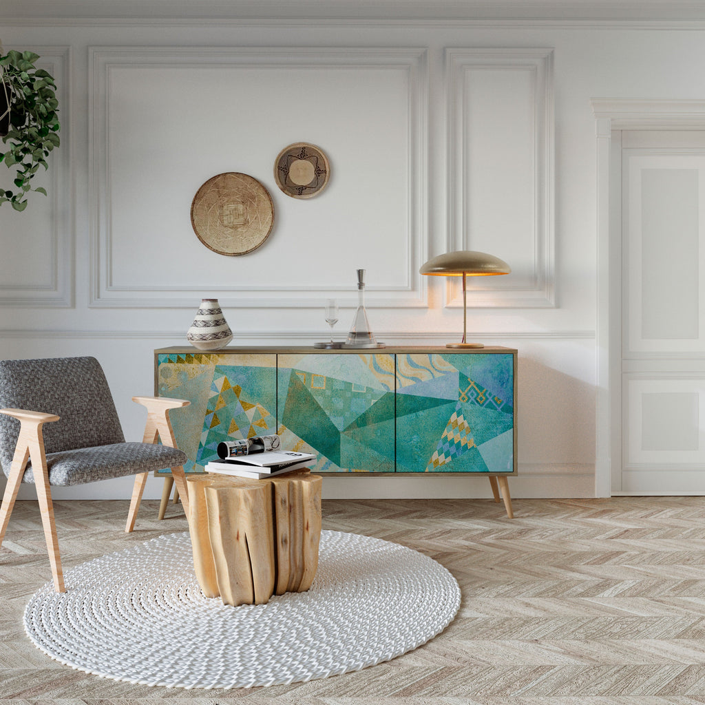 SPECTRUM SPLENDOR Aparador de 3 Portas em Efeito Carvalho