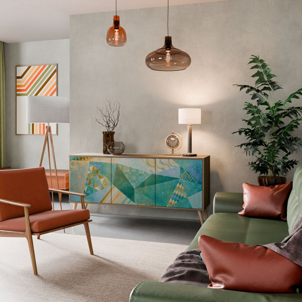 SPECTRUM SPLENDOR Aparador de 3 Portas em Efeito Carvalho